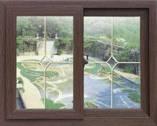 PVC Glass Window Grill Design For Modern House
