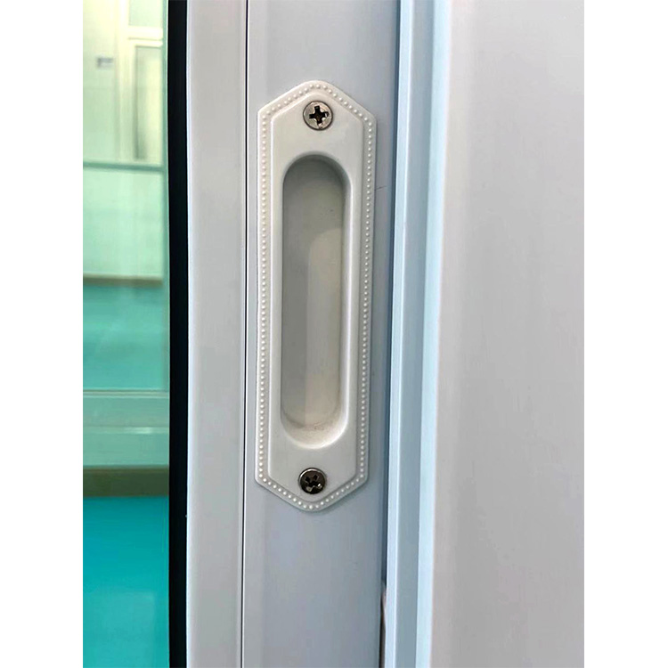 Horizontal Sliding Window PVC Sliding Window Fixed Glass White Color Frame Window