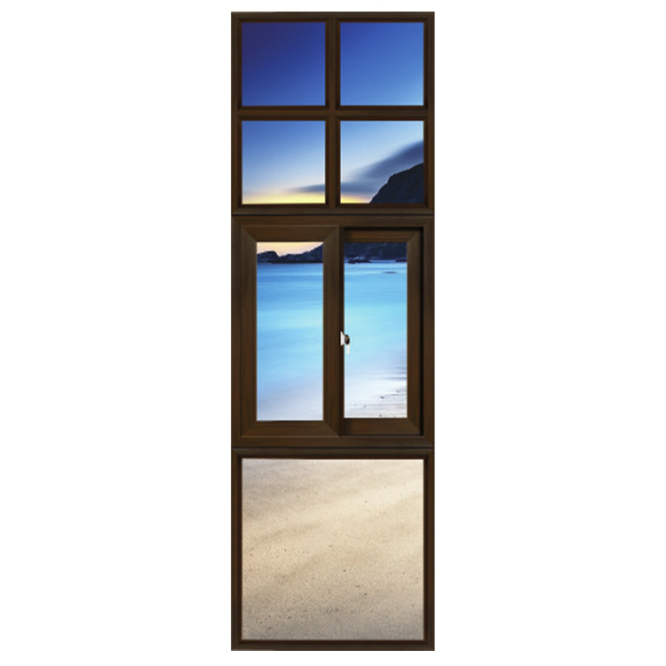 Temper Glass UPVC Frame French Tilt And Turn Window