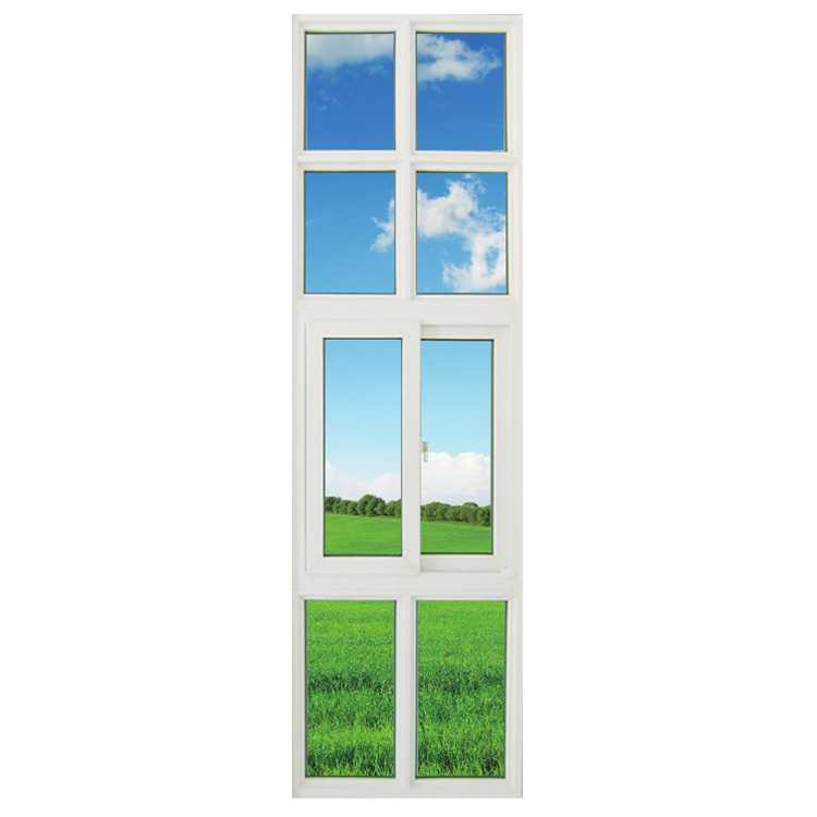 Temper Glass UPVC Frame French Tilt And Turn Window