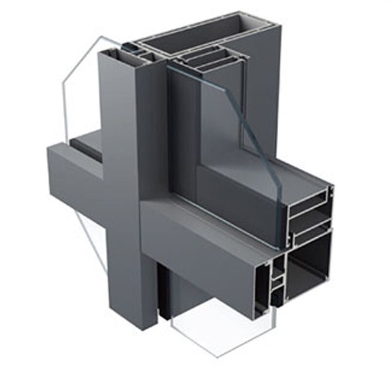 Double Glazed Cladding Exterior Facade Unitized Curtain Wall