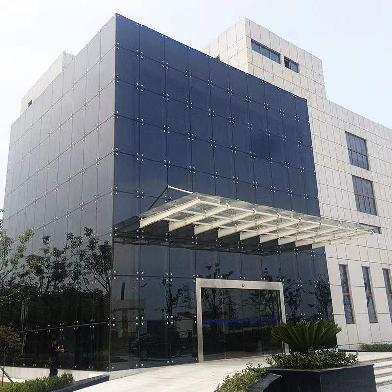 PVDF Coating Surface Customization Triple Glass Point Support And Cable Tension Curtain Wall
