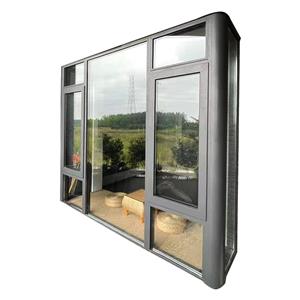 50 Frame Aluminum Powder Coating Sash Window With HOPO Handle For Project Hotel