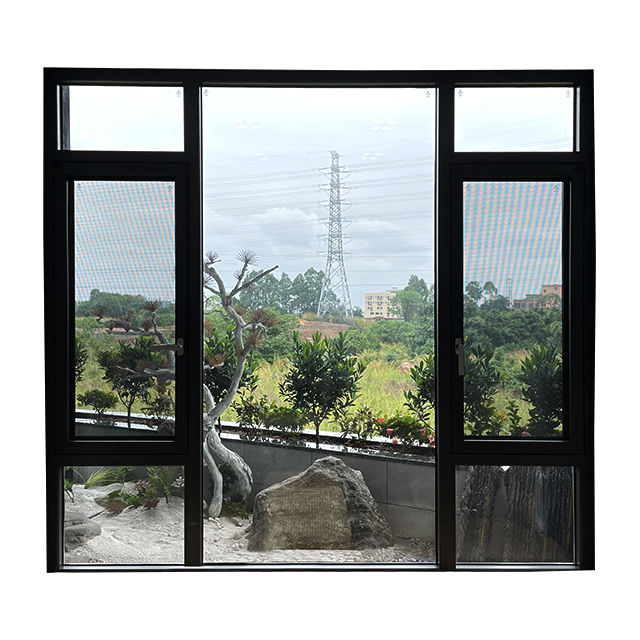 50 Frame Aluminum Powder Coating Sash Window With HOPO Handle For Project Hotel