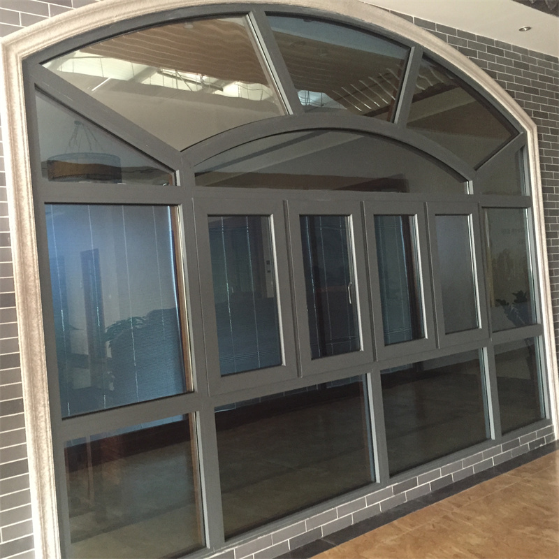 Aluminum Double Glazed Arch Doors Windows