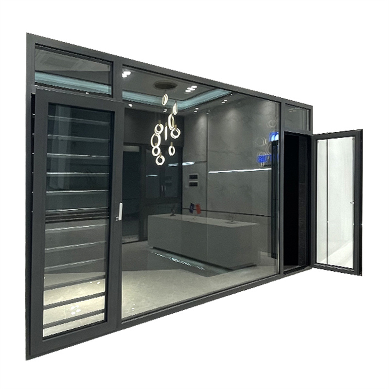 Simple Stype Hurrican Impact Thermal Break Aluminium Tilt &Turn Window with Mesh
