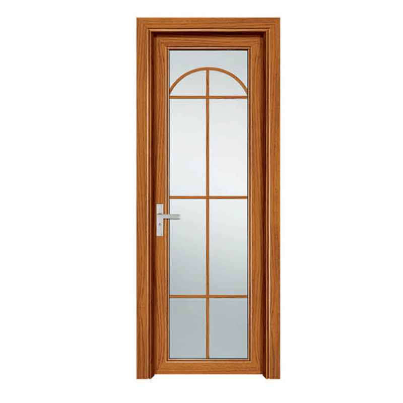 Elegant Double Glass Decotrive Strip Hings Aluminum Toilet Door