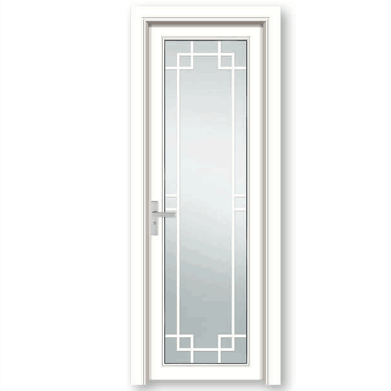 White Aluminum Frame Forest Glass Door