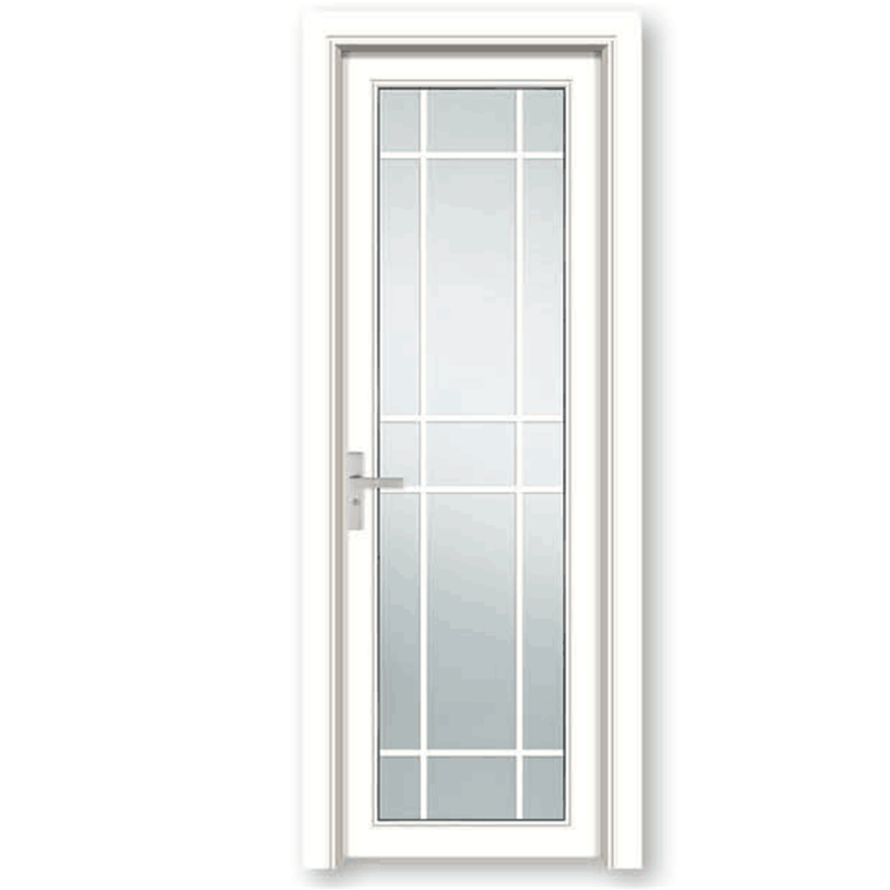 White Aluminum Frame Forest Glass Door