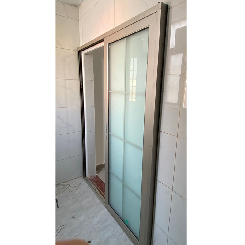 Badezimmer-Schiebetür aus Glas mit Aluminiumschloss-Terrassentür