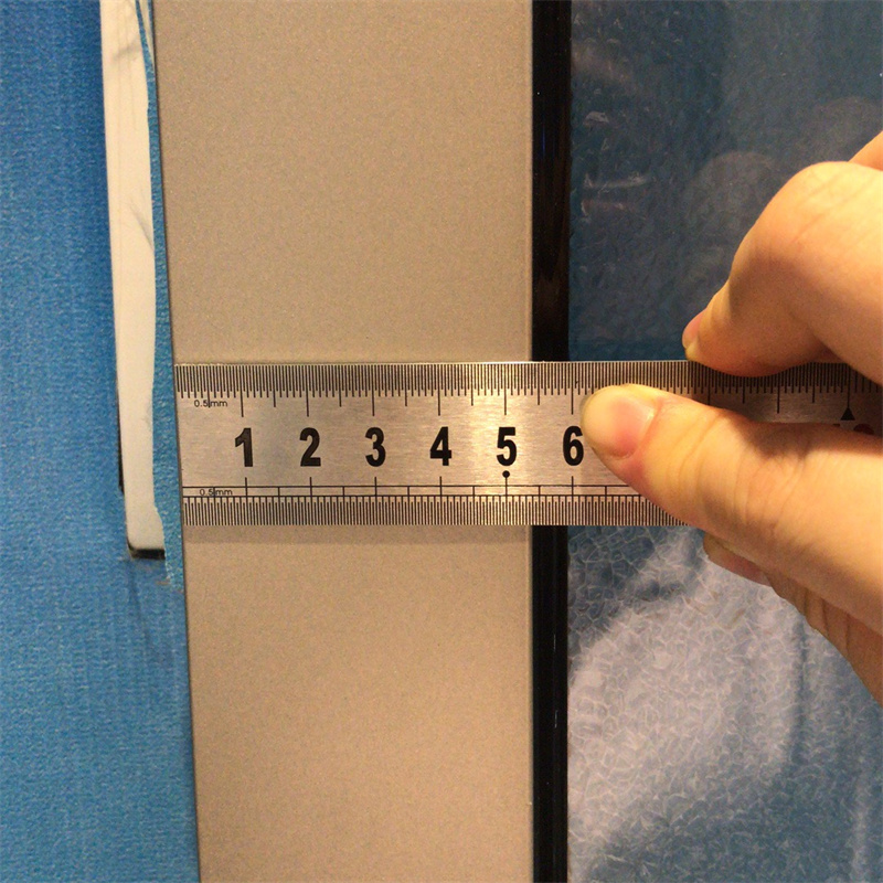 Semi-panel Aluminium Frame Grill 8mm Glass Swing Door