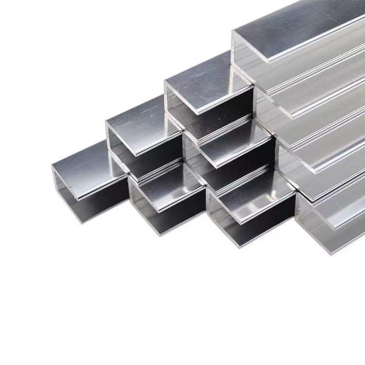 Aluminium 6063 Penyemperitan Tiub Berbentuk U Profil Pagar Saluran Aluminium U