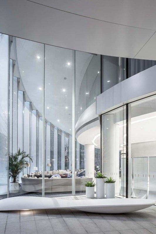 Commercial Building Reflective Color Triple Full Glass Curtain Wall