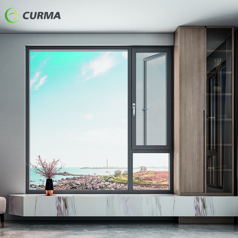Thermal Break System Window Outward Casement Square Shape Windows