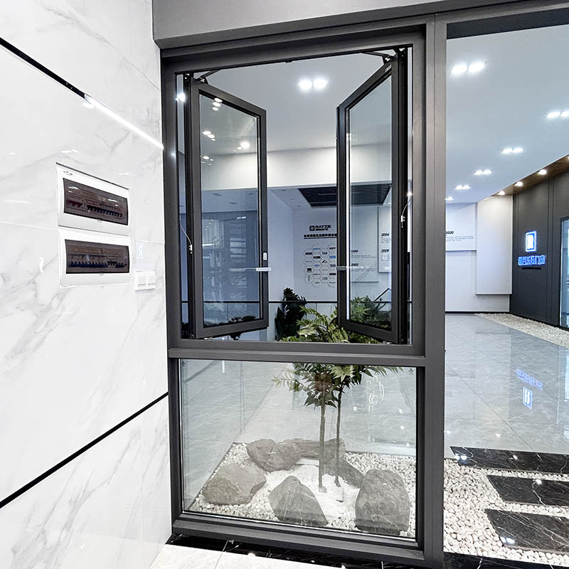 Thermal Break System Window Outward Casement Square Shape Windows