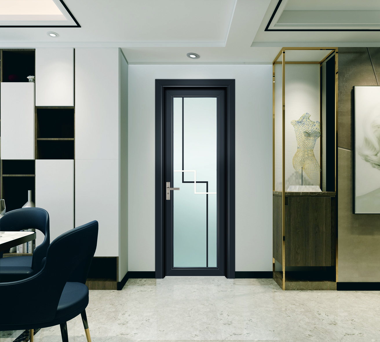 New Design Aluminum French Side Hung Door