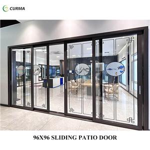 96x96 स्लाइडिंग ग्लास दरवाजा बाहरी एल्यूमीनियम स्लाइडिंग दरवाजे की कीमतें वाटरप्रूफ ध्वनिरोधी
