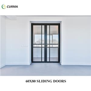 बिक्री के लिए स्लाइडिंग दरवाजे 60 इंच थोक मूल्य डबल स्लाइडिंग आँगन बाहरी दरवाजे