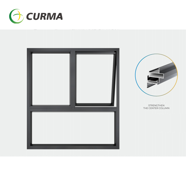 Curma Hot Sale Aluminum Casement Window Tempered Glass french windowfor sale