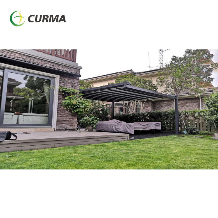 Curma Outdoor Gazebo Aluminum Folding Consevatory Awning Roof Pergola For Sale