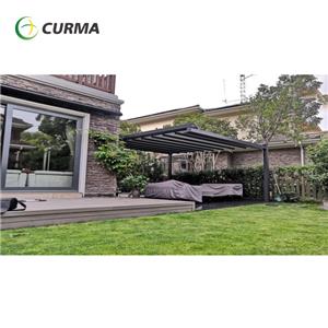 Curma Outdoor Gazebo Aluminium Lipat Atap Tenda Konservatori Pergola Dijual