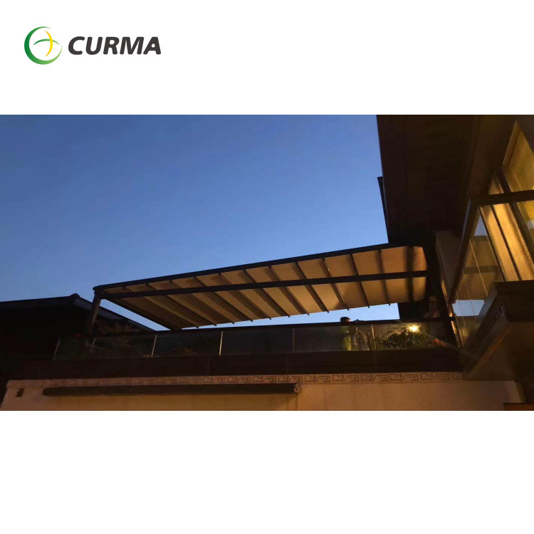 Curma Outdoor Gazebo Aluminum Folding Consevatory Awning Roof Pergola For Sale