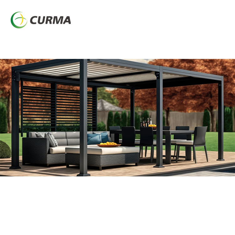 Curma Outdoor Gazebo Aluminum Folding Consevatory Awning Roof Pergola For Sale Manufacturers, Curma Outdoor Gazebo Aluminum Folding Consevatory Awning Roof Pergola For Sale Factory