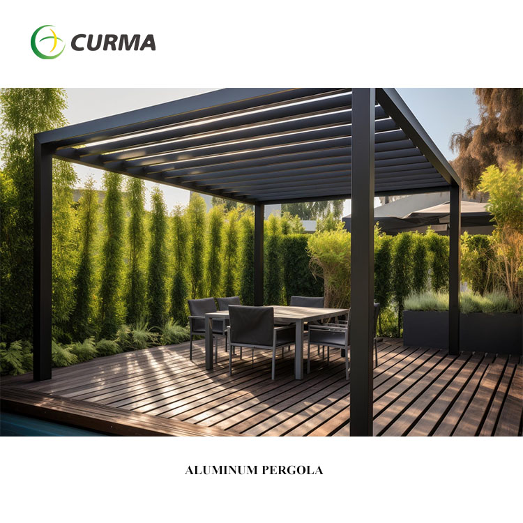 Curma garden louvered pergola with roof aluminium pergola
