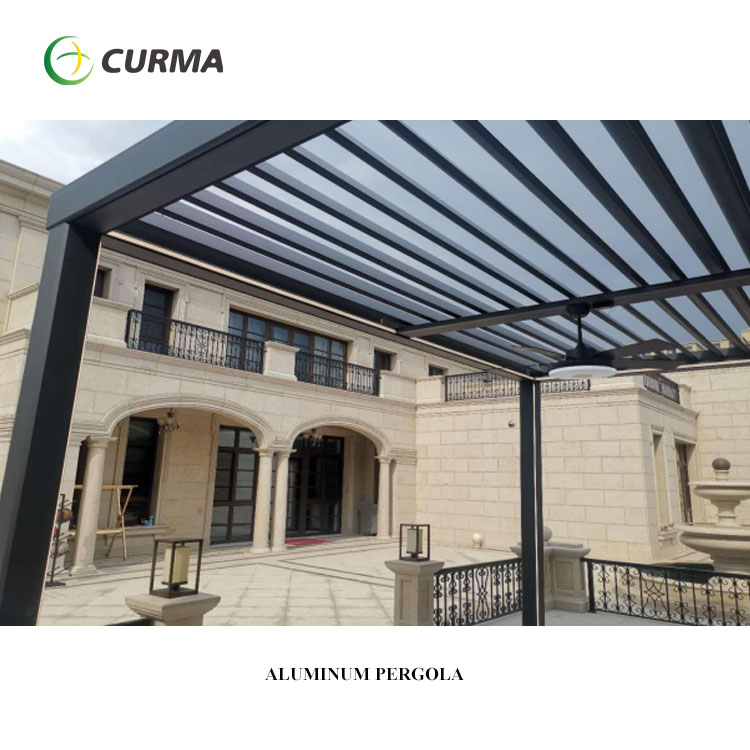 Curma garden louvered pergola with roof aluminium pergola