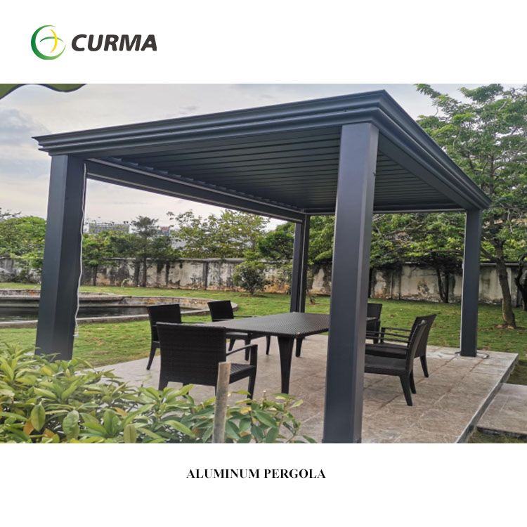 Curma garden louvered pergola with roof aluminium pergola