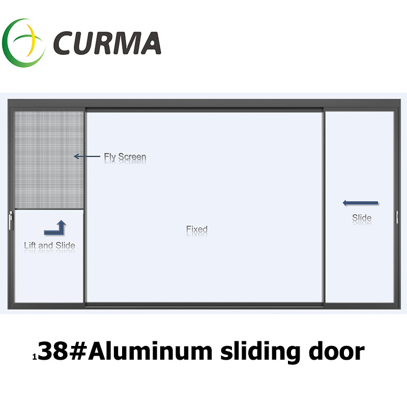 138#High-End Construction Airproof Windproof Aluminium Doors Sliding Door