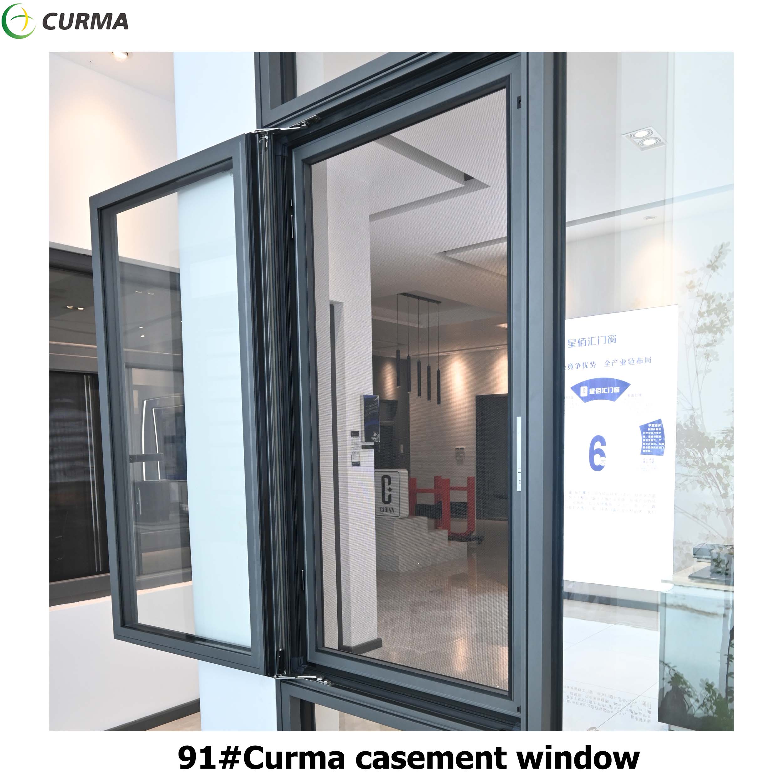 91#Curma modern hot sale waterproof hinged exterior casement picture window