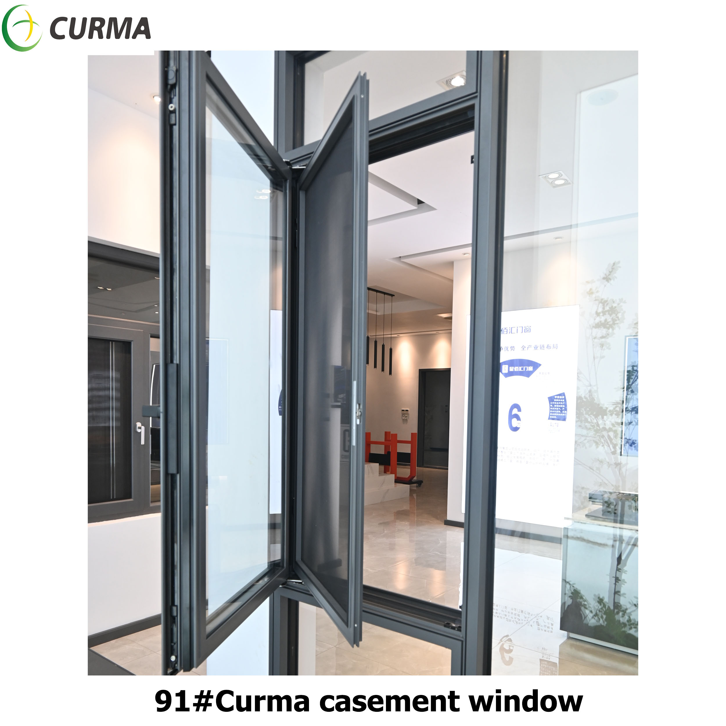 91#Curma modern hot sale waterproof hinged exterior casement picture window