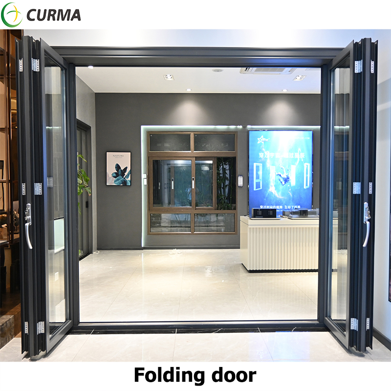 Curma aluminum insulated large multifold slide bifold folding doors