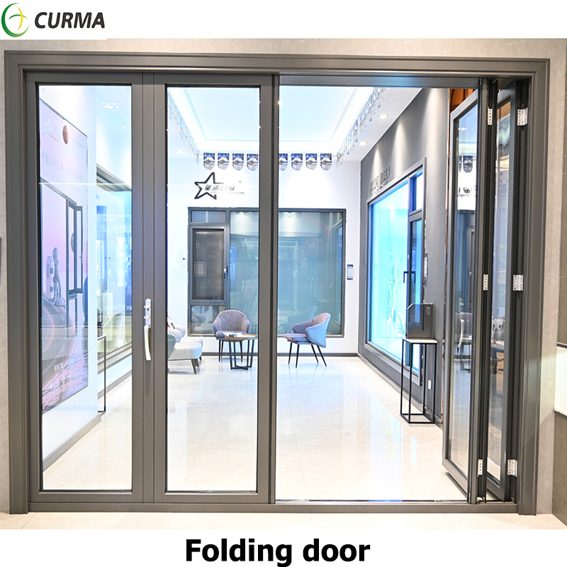 Curma aluminum insulated large multifold slide bifold folding doors