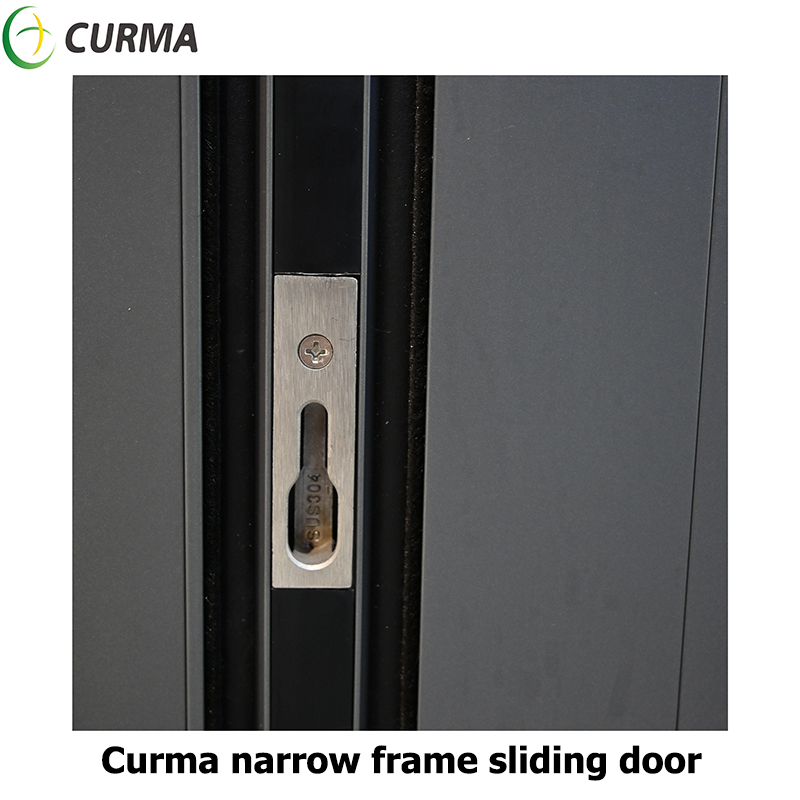 Curma indoor outdoor double glazed small narrow frame sliding door
