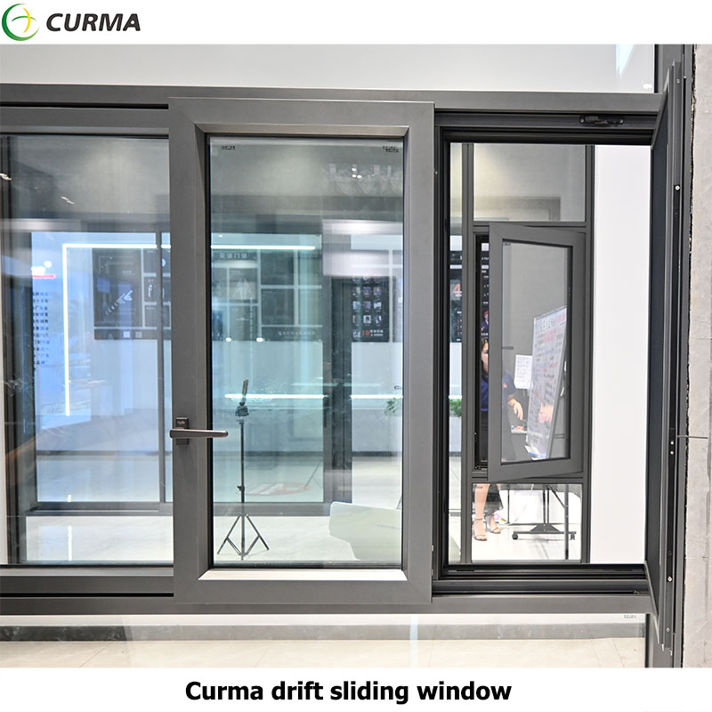 Curma aluminium custom drift horizontal sliding window for home
