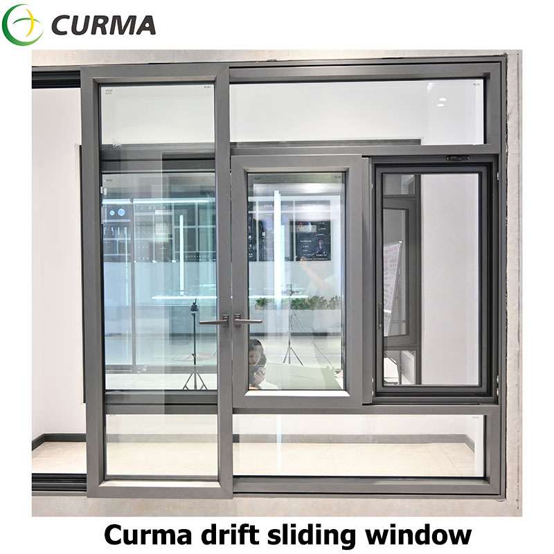 Curma aluminium custom drift horizontal sliding window for home