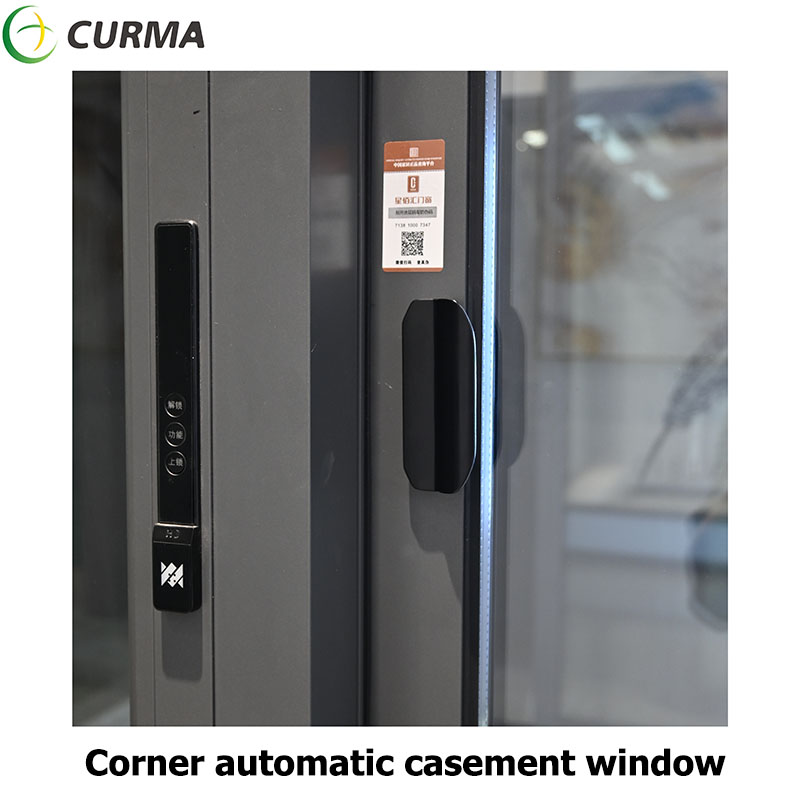 Curma contemporary aluminium inswing outswing automatic corner casement window