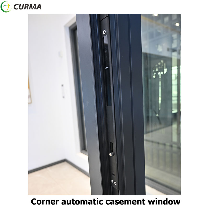 Curma contemporary aluminium inswing outswing automatic corner casement window