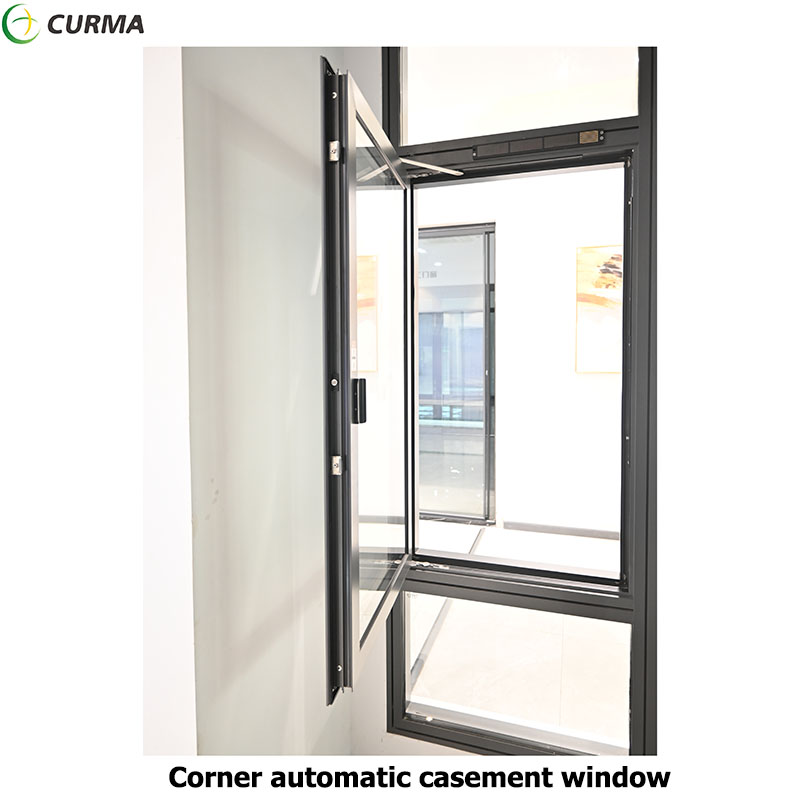Curma contemporary aluminium inswing outswing automatic corner casement window