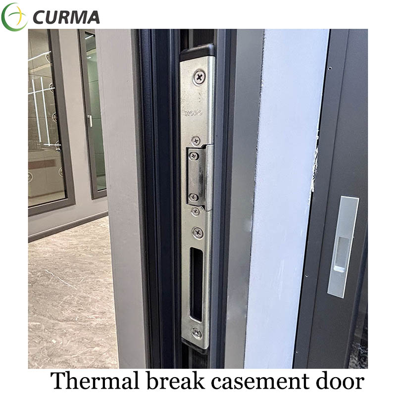 Curma waterproof aluminum glass casement door