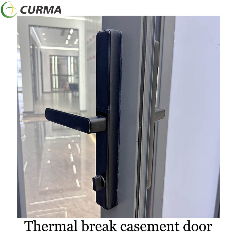 Curma waterproof aluminum glass casement door