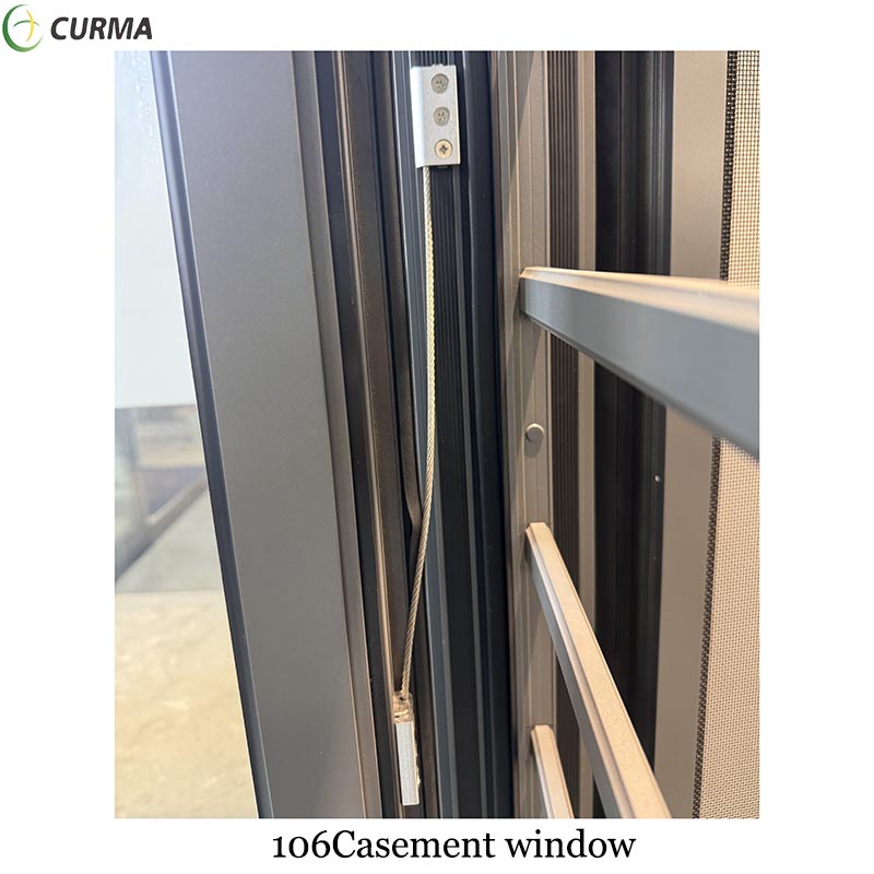 106 Aluminum Best Casement Hinged Custom Made Windows in Bedroom for New Construction