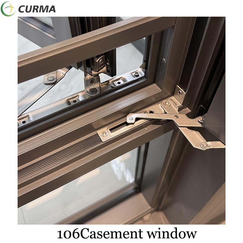 106 Aluminum Best Casement Hinged Custom Made Windows in Bedroom for New Construction