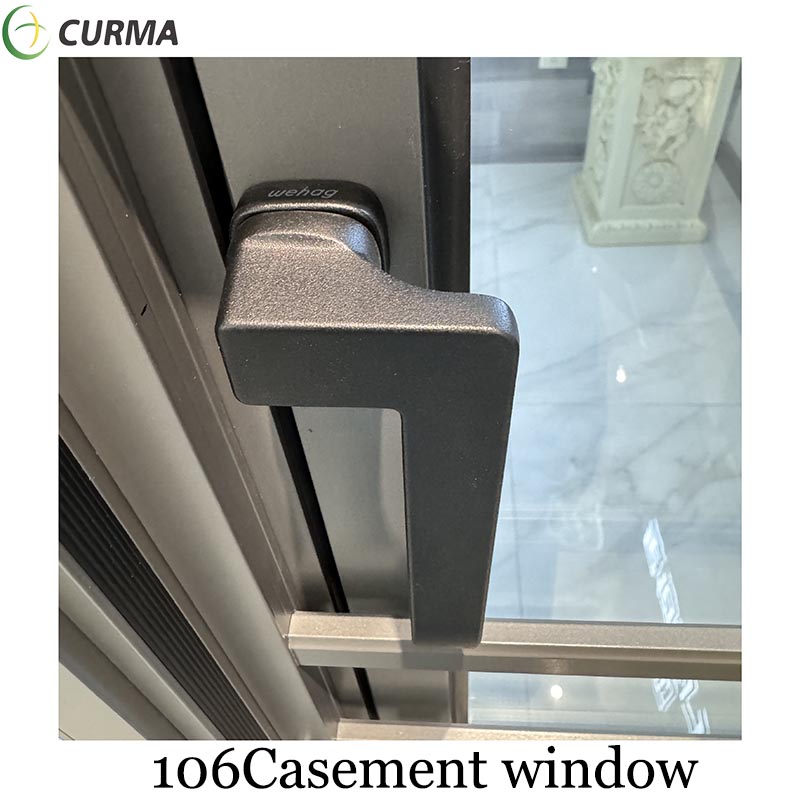 106 Aluminum Best Casement Hinged Custom Made Windows in Bedroom for New Construction