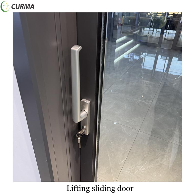 Aluminium custom made double glass external heavy duty lifting and sliding door for balcony