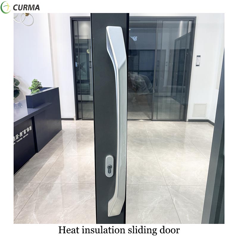 Heat insulation aluminium custom made big large patio sliding glass door