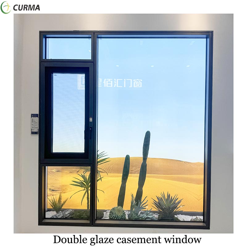 Ventanas francesas abatibles de un solo panel con doble vidrio y aluminio personalizadas