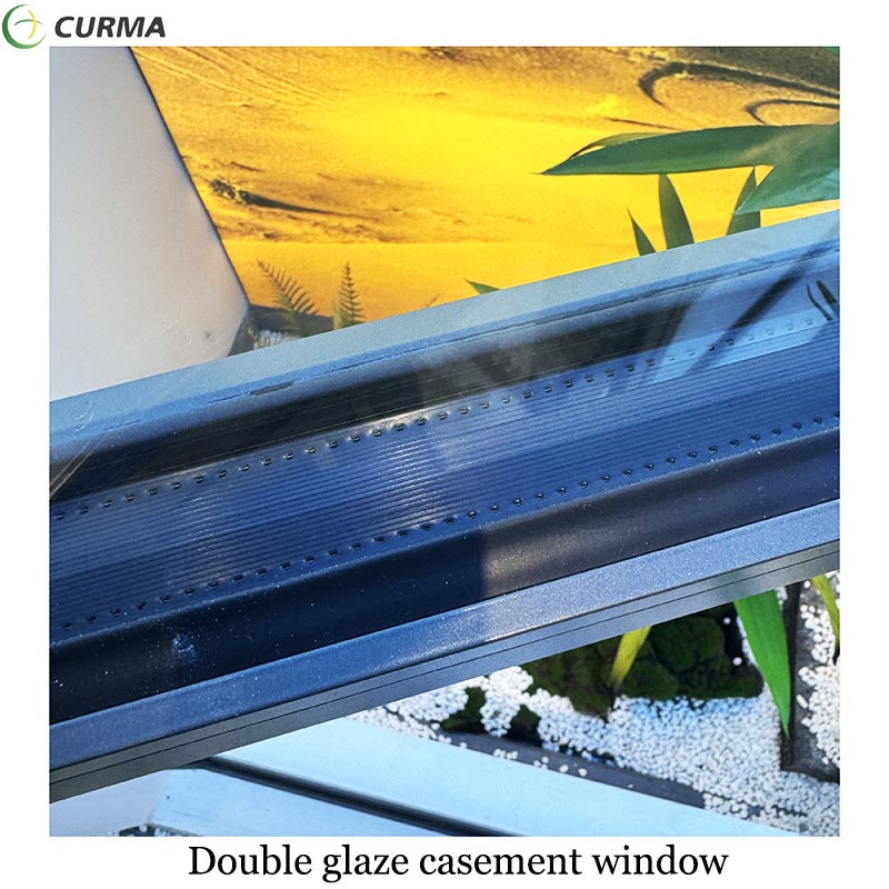 Aluminum double glass single pane casement french custom windows